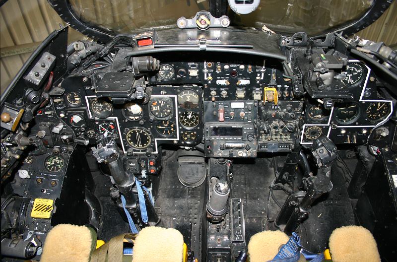 historical airplane cockpit