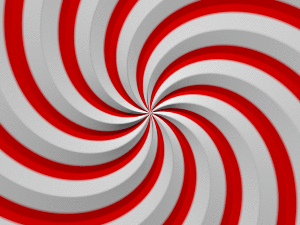 The same spiral as above, now rotating around its center point