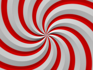 A red and white spiral