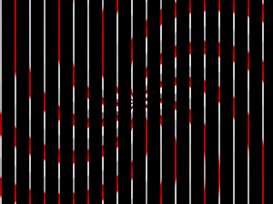 The same image as above, only now there are black bars slowly moving across it horizontally. Visually, this creates an impression of a rotating spiral.